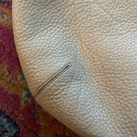 Coach | Women’s cream pebbled leather round bottom over the shoulder purse, OS - Picture 3 of 10